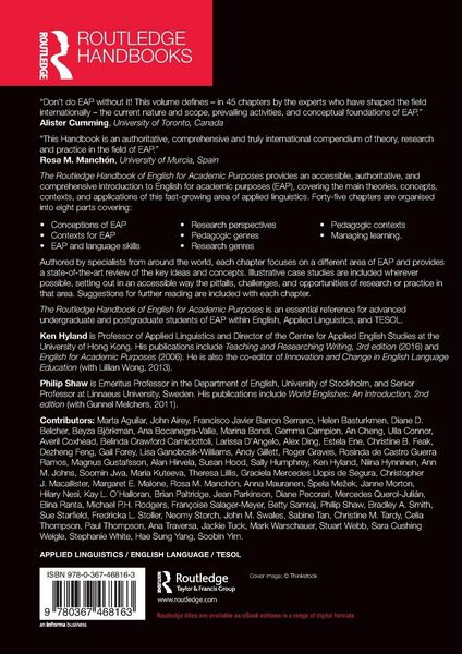 Produktbild: The Routledge Handbook of English for Academic Purposes