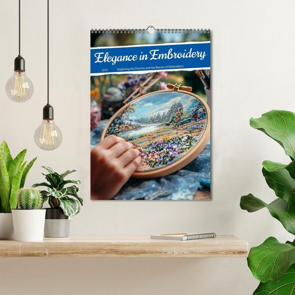 Produktbild: Elegance in Embroidery (Wall Calendar 2026 DIN A3 portrait), CALVENDO 12 Month Wall Calendar
