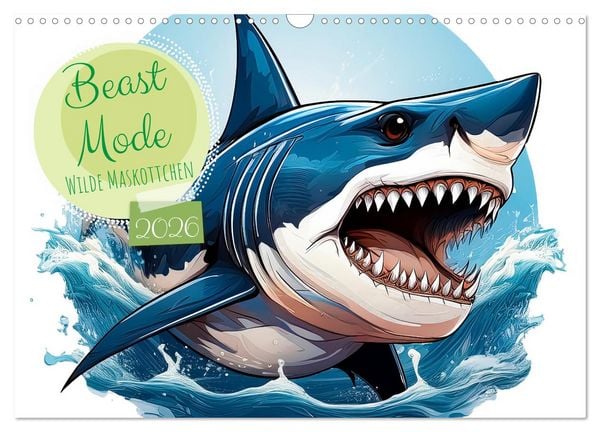 Beast Mode - Wilde Maskottchen (Wandkalender 2026 DIN A3 quer), CALVENDO Monatskalender