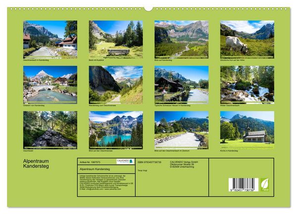 Produktbild: Alpentraum Kandersteg (hochwertiger Premium Wandkalender 2026 DIN A2 quer), Kunstdruck in Hochglanz