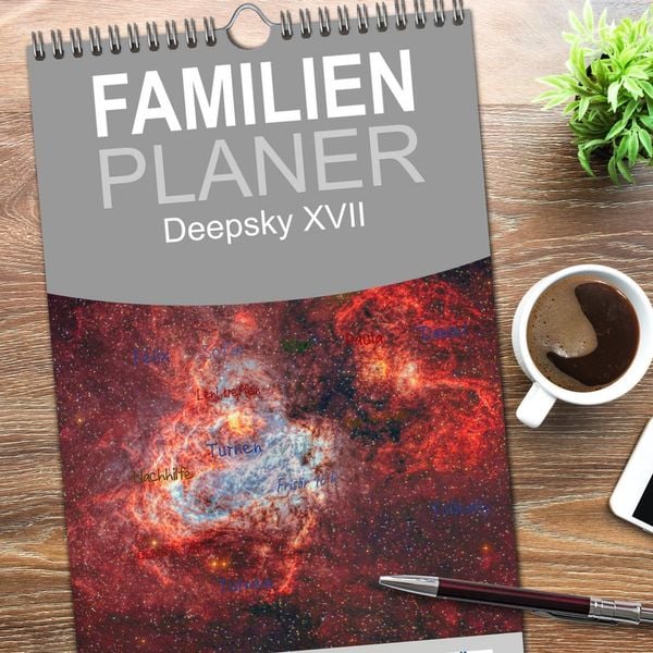 Produktbild: Familienplaner 2026 - Deepsky XVII mit 5 Spalten (Wandkalender, 21 x 45 cm) CALVENDO