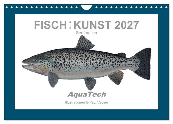 Produktbild: Fisch als Kunst 2027: Seeforellen (Wandkalender 2027 DIN A4 quer), CALVENDO Monatskalender