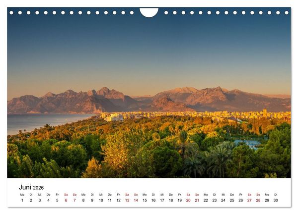 Produktbild: T&uuml;rkei, Antalya: Urlaubsparadies am Mittelmeer (Wandkalender 2026 DIN A4 quer), CALVENDO Monatskalender