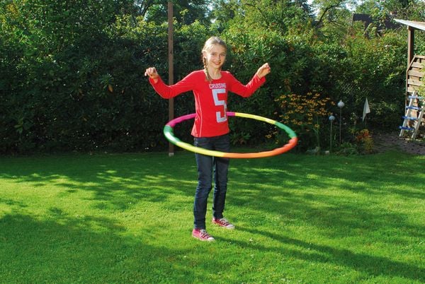 Hula Hoop Reifen verstellbar mit Massage-Noppen mehrfarbig 60-90cm 8 Teile