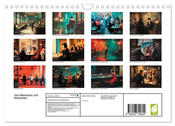 Produktbild: Von Menschen und Momenten (Wandkalender 2026 DIN A4 quer), CALVENDO Monatskalender