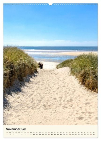 Produktbild: LANGEOOG Strandspaziergang (hochwertiger Premium Wandkalender 2026 DIN A2 hoch), Kunstdruck in Hochglanz
