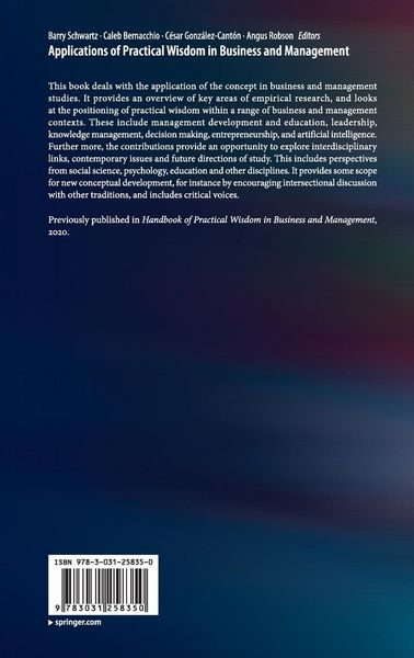 Produktbild: Applications of Practical Wisdom in Business and Management