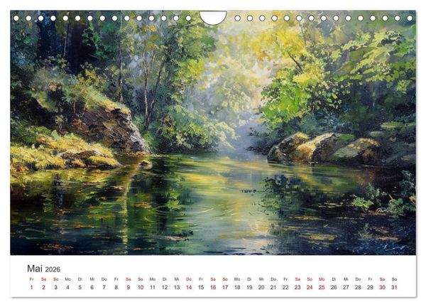 Produktbild: Farben und Licht - Landschaftsmalerei im Jahreskreis (Wandkalender 2026 DIN A4 quer), CALVENDO Monatskalender
