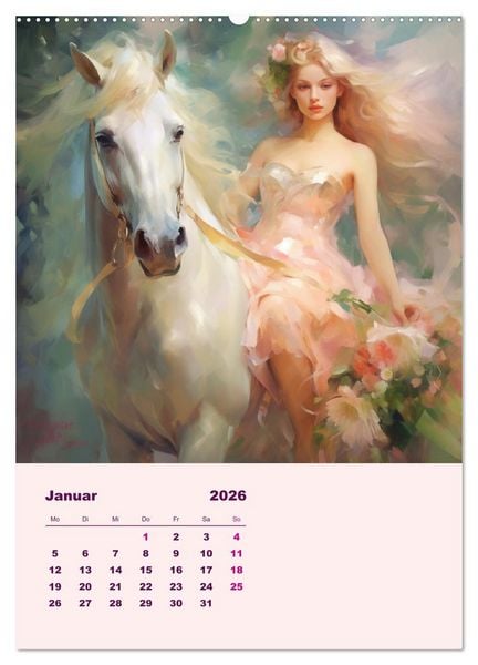 Produktbild: Elfen mit Krafttieren. Zauberhafte Lichtwesen (Wandkalender 2026 DIN A2 hoch), CALVENDO Monatskalender