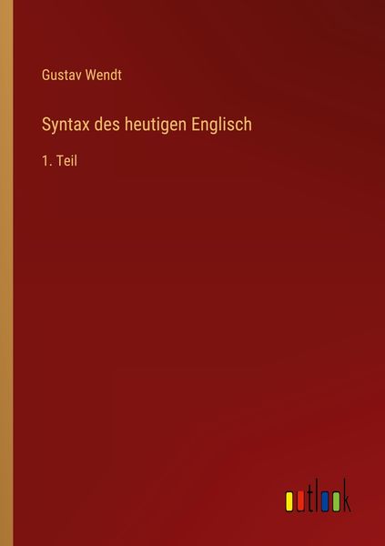 Produktbild: Syntax des heutigen Englisch