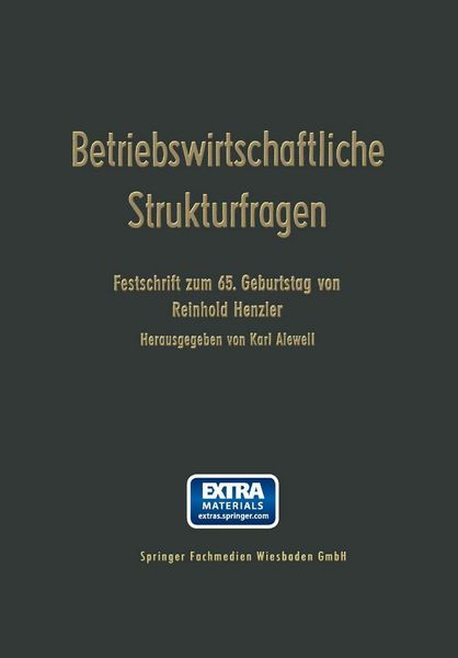 Produktbild: Betriebswirtschaftliche Strukturfragen