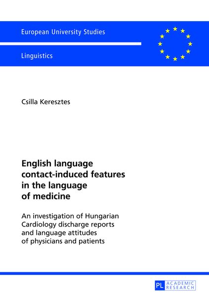 Produktbild: English language contact-induced features in the language of medicine