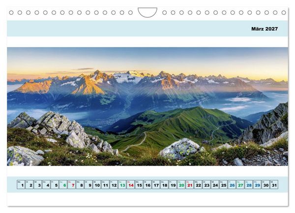Produktbild: Alpen - Panorama - Mehr Aussicht geht nicht (Wandkalender 2027 DIN A4 quer), CALVENDO Monatskalender