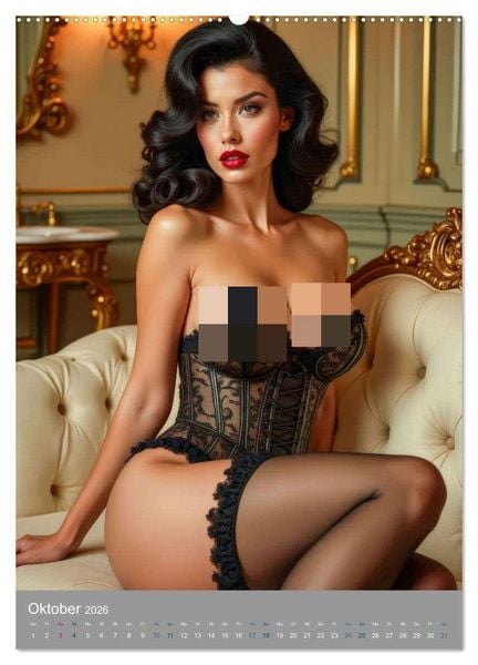 Produktbild: Pinup-Diven (hochwertiger Premium Wandkalender 2026 DIN A2 hoch), Kunstdruck in Hochglanz