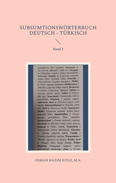 Produktbild: Subsumtionsw&ouml;rterbuch Deutsch - T&uuml;rkisch