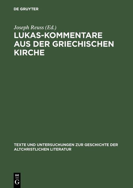 Produktbild: Lukas-Kommentare aus der griechischen Kirche