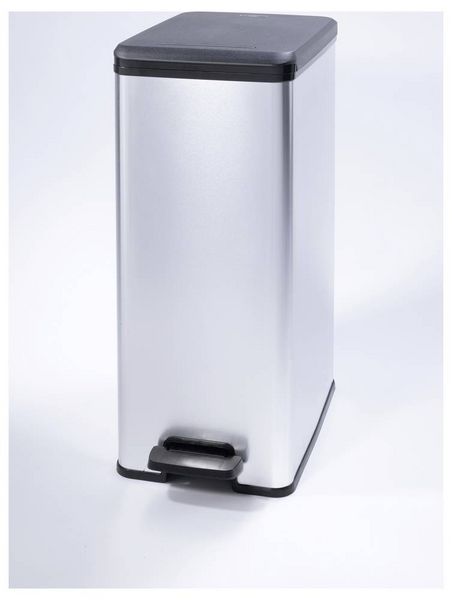 Produktbild: Curver 213298 M&uuml;lleimer 40l (B x H x T) 250 x 610 x 420mm Silber, Schwarz 1St.