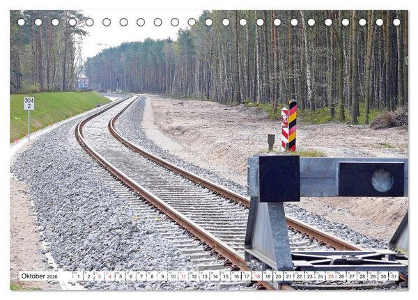 Produktbild: Die Karniner Bahn - Wiederaufbau vor dem Verkehrskollaps? (Tischkalender 2026 DIN A5 quer), CALVENDO Monatskalender
