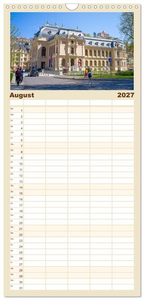Produktbild: Familienplaner 2027 - Karlsbad / Karlovy Vary - Kleinod im Westb&ouml;hmischen B&auml;derdreieck mit 5 Spalten (Wandkalender, 21 x 45 cm) CALVENDO