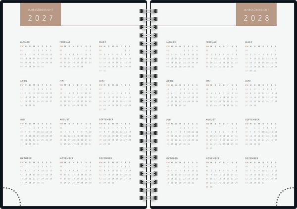 Produktbild: rido/id&eacute; 7021407017 Buchkalender Premium Young Line 2027 "Marble" A5, Papier