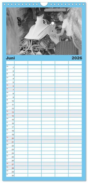 Produktbild: Familienplaner 2026 - Formel, Rennen, Boxengasse 1971-&acute;83 mit 5 Spalten (Wandkalender, 21 x 45 cm) CALVENDO
