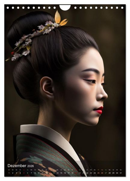 Produktbild: Wundersch&ouml;ne Portraits Japanischer Geishas (Wandkalender 2026 DIN A4 hoch), CALVENDO Monatskalender