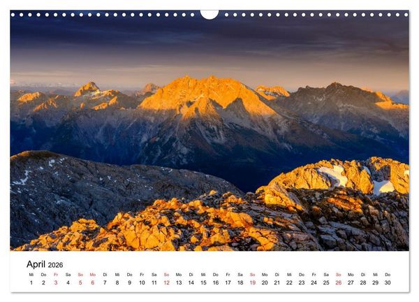 Produktbild: Berchtesgadener Berge im Licht (Wandkalender 2026 DIN A3 quer), CALVENDO Monatskalender