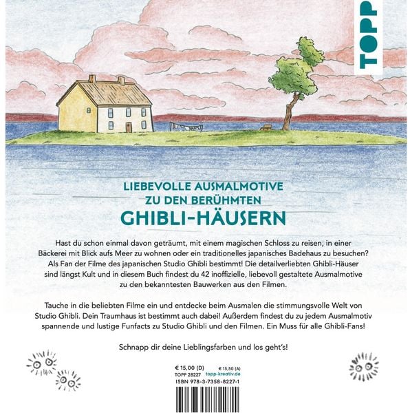 Produktbild: Das inoffizielle Ghibli-H&auml;user Ausmalbuch