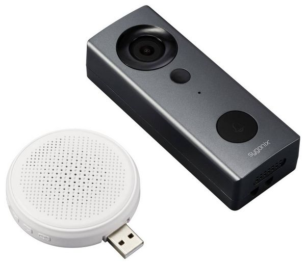 Produktbild: Sygonix IP-Video-T&uuml;rsprechanlage WLAN, Funk Grau, Wei&szlig;