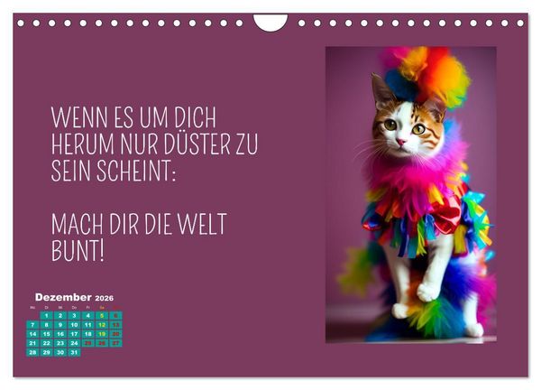 Produktbild: Tierisch motiviert (Wandkalender 2026 DIN A4 quer), CALVENDO Monatskalender