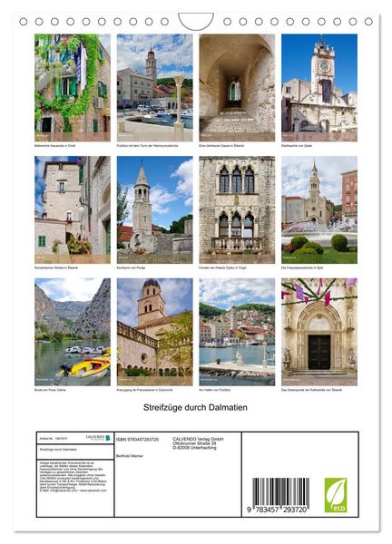 Produktbild: Streifz&uuml;ge durch Dalmatien (Wandkalender 2026 DIN A4 hoch), CALVENDO Monatskalender