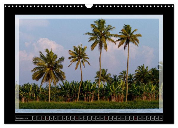 Produktbild: Kerala - Impressionen aus S&uuml;dindien (Wandkalender 2026 DIN A3 quer), CALVENDO Monatskalender