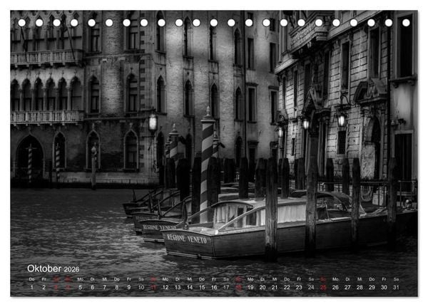 Produktbild: Venedig - Licht und Schatten (Tischkalender 2026 DIN A5 quer), CALVENDO Monatskalender