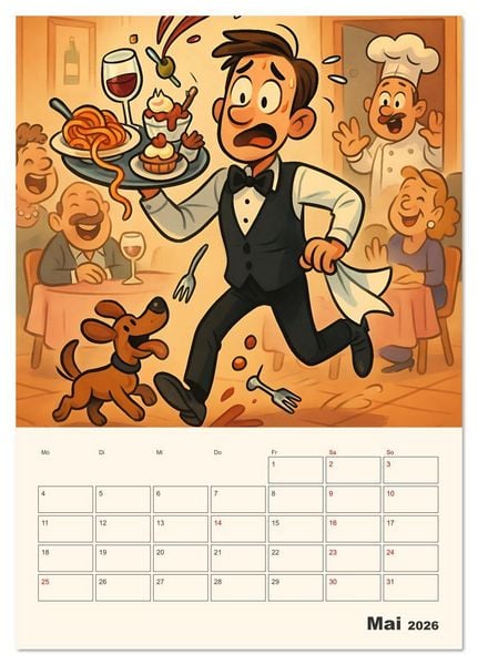 Produktbild: Berufe mal anders &ndash; Ein Jahr voller Job-Klischees (Tischkalender 2026 DIN A5 hoch), CALVENDO Monatskalender