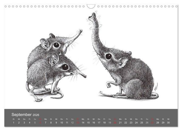 Produktbild: TIERONISCH (Wandkalender 2026 DIN A3 quer), CALVENDO Monatskalender