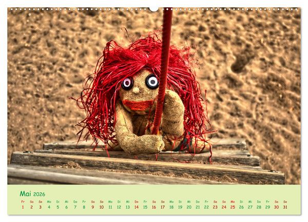 Produktbild: Mein Name ist Jute, wir sind auf dem Spielplatz (hochwertiger Premium Wandkalender 2026 DIN A2 quer), Kunstdruck in Hochglanz