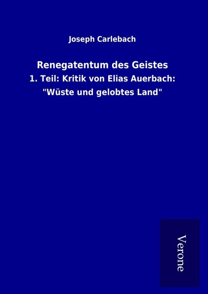 Produktbild: Renegatentum des Geistes