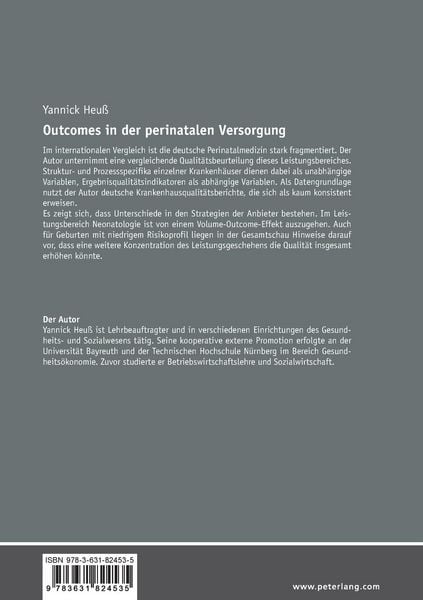 Produktbild: Outcomes in der perinatalen Versorgung