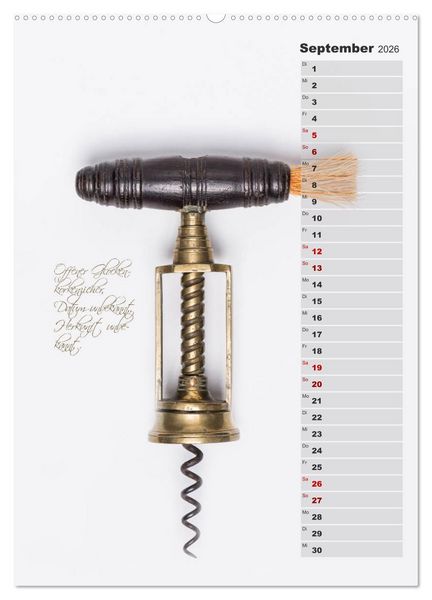Produktbild: Emotionale Momente: Korkenzieher - geniales Alltagswerkzeug. Planer. (hochwertiger Premium Wandkalender 2026 DIN A2 hoch), Kunstdruck in Hochglanz