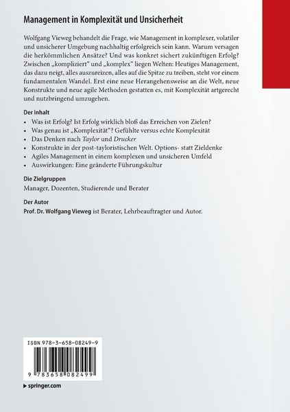 Produktbild: Management in Komplexit&auml;t und Unsicherheit