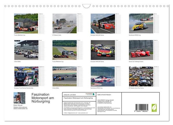 Produktbild: Faszination Motorsport am N&uuml;rburgring (Wandkalender 2026 DIN A3 quer), CALVENDO Monatskalender
