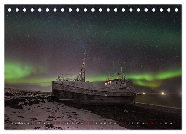 Produktbild: Aurora Borealis - Lichter des Nordens (Tischkalender 2026 DIN A5 quer), CALVENDO Monatskalender