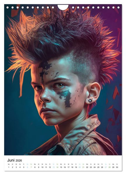 Produktbild: Punker Kleine Rebellen (Wandkalender 2026 DIN A4 hoch), CALVENDO Monatskalender
