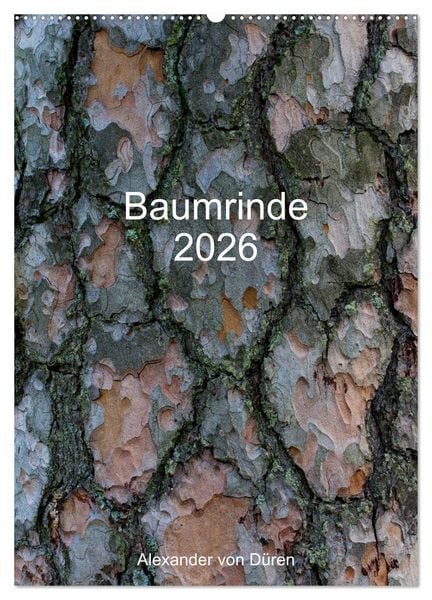 Produktbild: Baumrinde 2026 (Wandkalender 2026 DIN A2 hoch), CALVENDO Monatskalender