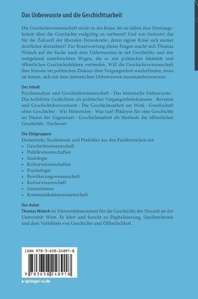 Produktbild: Das Unbewusste und die Geschichtsarbeit