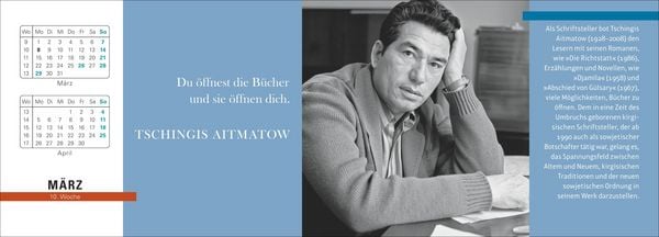 Produktbild: Der literarische Premium-Tischplaner 2027 - Wochenkalender mit Zitaten und Biografien ausgew&auml;hlter Autorinnen und Autoren