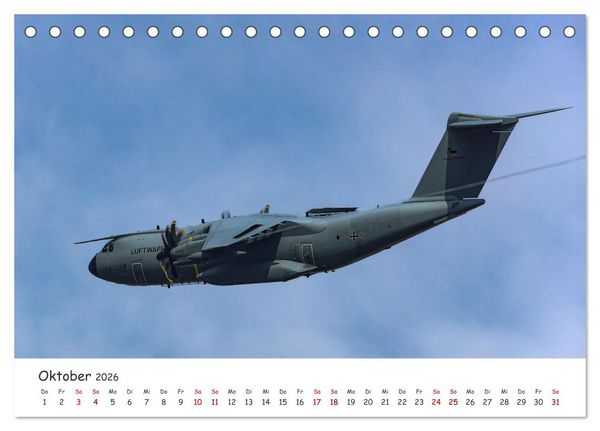 Produktbild: A400M LTG 62 (Tischkalender 2026 DIN A5 quer), CALVENDO Monatskalender
