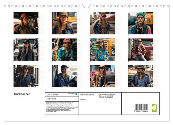 Produktbild: Truckerinnen (Wandkalender 2026 DIN A3 quer), CALVENDO Monatskalender
