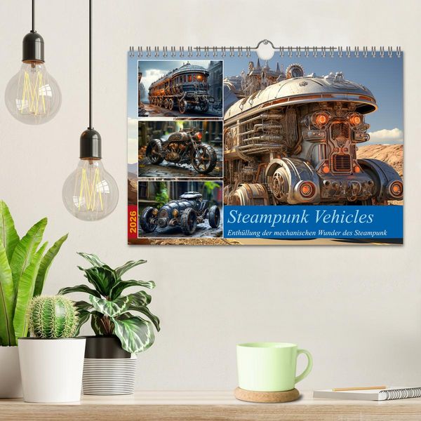 Produktbild: Steampunk Vehicles (Wandkalender 2026 DIN A4 quer), CALVENDO Monatskalender