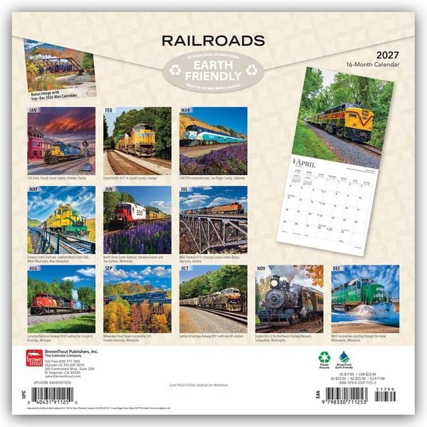 Produktbild: Railroads &ndash; Eisenbahnen 2027 &ndash; 16-Monatskalender